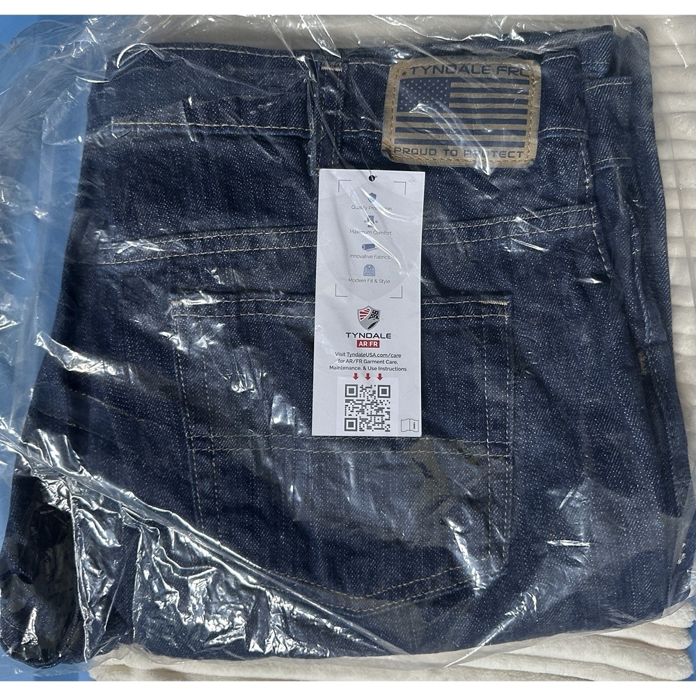 Tyndale USA J24MT Modern Fit Flame Resistant FR Jeans Dark Blue NWT